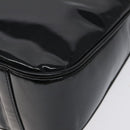 GUCCI Bamboo Hand Bag Enamel Black Gold 001 1014 1638 0 Auth bs26395-9