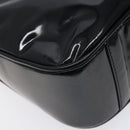 GUCCI Bamboo Hand Bag Enamel Black Gold 001 1014 1638 0 Auth bs26395-16