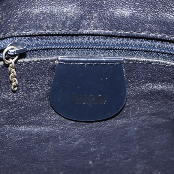 GUCCI Bamboo Hand Bag Enamel Black Gold 001 1014 1638 0 Auth bs26395