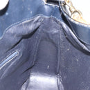 GUCCI Bamboo Hand Bag Enamel Black Gold 001 1014 1638 0 Auth bs26395-18