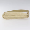 Salvatore Ferragamo Gancini Shoulder Bag Canvas Beige Gold Auth bs26398-5