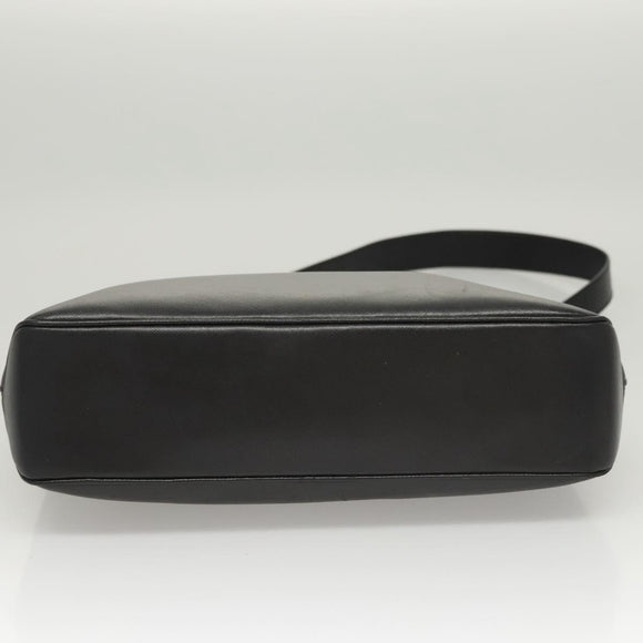 Salvatore Ferragamo Shoulder Bag Leather Black Gold Auth bs26401