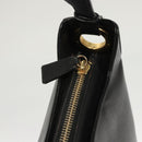 Salvatore Ferragamo Shoulder Bag Leather Black Gold Auth bs26401-16