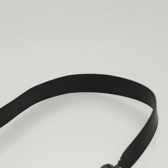 Salvatore Ferragamo Shoulder Bag Leather Black Gold Auth bs26401