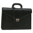 BURBERRY Business Bag Leather Green Auth bs26402-1