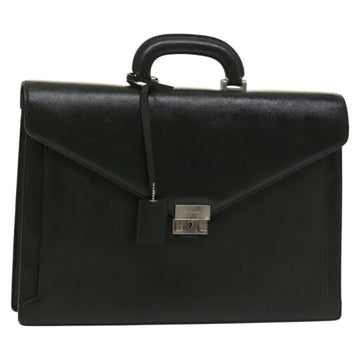 BURBERRY Business Bag Leather Green Auth bs26402