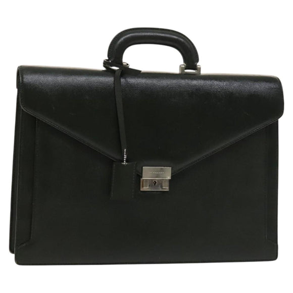 BURBERRY Business Bag Leather Green Auth bs26402