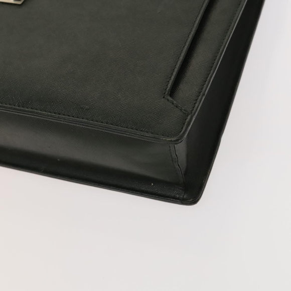 BURBERRY Business Bag Leather Green Auth bs26402