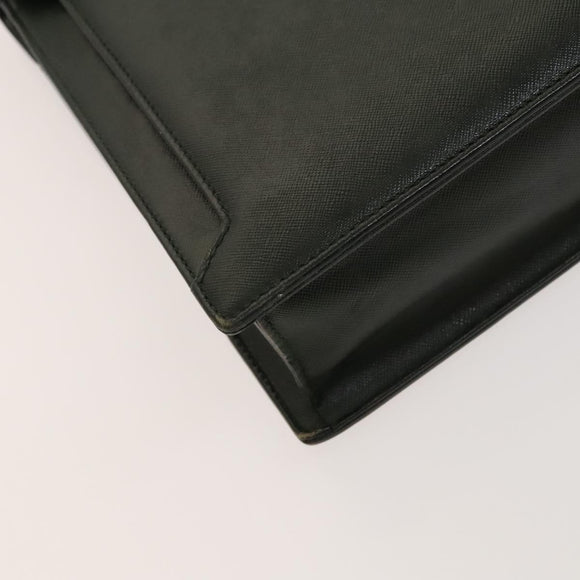 BURBERRY Business Bag Leather Green Auth bs26402