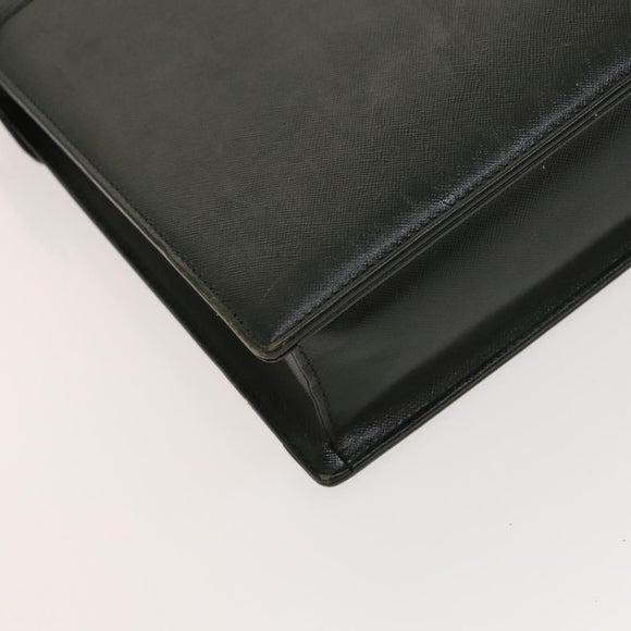 BURBERRY Business Bag Leather Green Auth bs26402