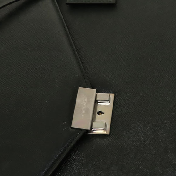 BURBERRY Business Bag Leather Green Auth bs26402