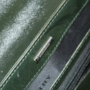 BURBERRY Business Bag Leather Green Auth bs26402-17