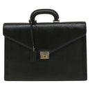 BURBERRY Business Bag Leather Green Auth bs26402-2