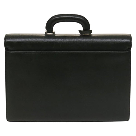 BURBERRY Business Bag Leather Green Auth bs26402