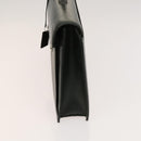 BURBERRY Business Bag Leather Green Auth bs26402-4