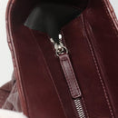 CHANEL Chain Shoulder Bag Lamb Skin Brown Silver CC Auth bs26406-14