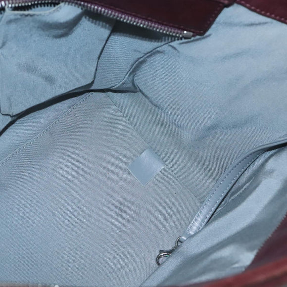 CHANEL Chain Shoulder Bag Lamb Skin Brown Silver CC Auth bs26406