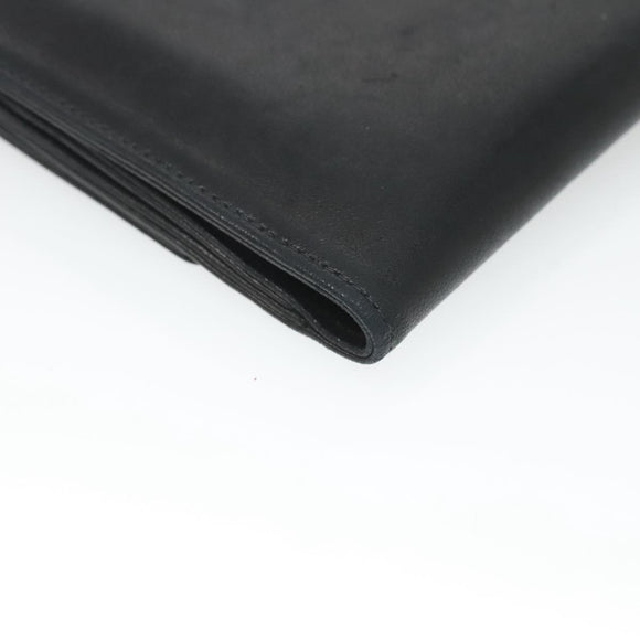 CHANEL Bifold Wallet Lamb Skin Black CC Auth bs26407