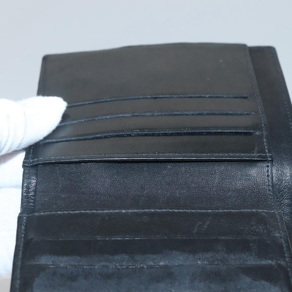 CHANEL Bifold Wallet Lamb Skin Black CC Auth bs26407