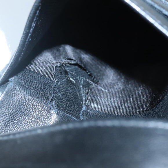 CHANEL Bifold Wallet Lamb Skin Black CC Auth bs26407