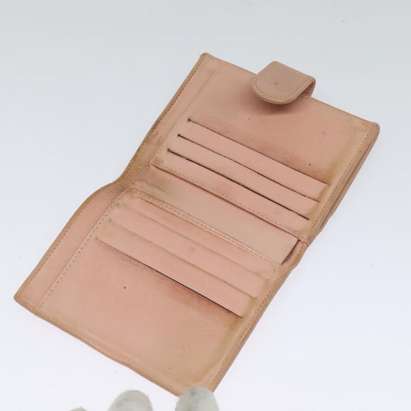 CHANEL Bifold Wallet Caviar Skin Pink CC Auth bs26408