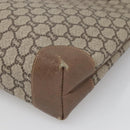 GUCCI GG Plus Supreme Web Sherry Line Tote Bag PVC Beige Red Auth bs26416-9