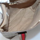 GUCCI GG Plus Supreme Web Sherry Line Tote Bag PVC Beige Red Auth bs26416-11