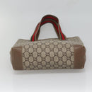GUCCI GG Plus Supreme Web Sherry Line Tote Bag PVC Beige Red Auth bs26416-5