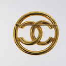 CHANEL Brooch metal Gold Tone CC Auth bs26418-3