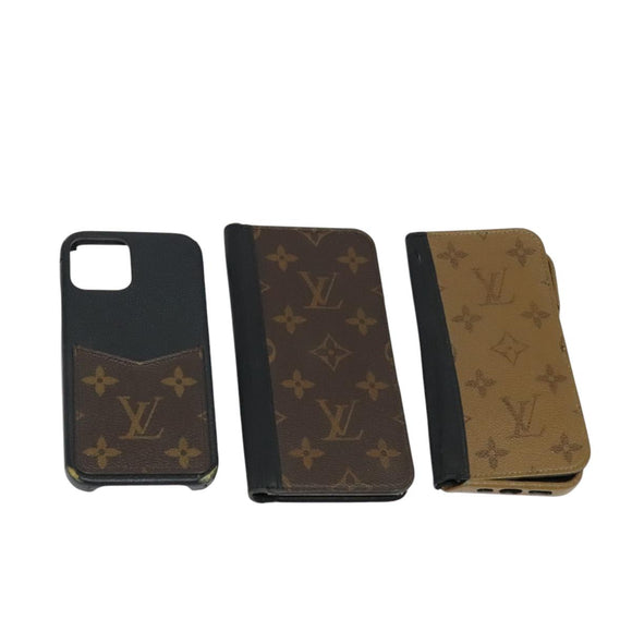 LOUIS VUITTON Monogram Monogram Reverse iPhone Case 3 Set LV Auth bs26430