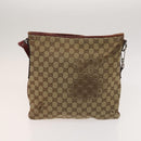 GUCCI GG Canvas GG Supreme Shoulder Bag PVC Canvas 2Set Beige Black Auth bs26435-10