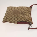 GUCCI GG Canvas GG Supreme Shoulder Bag PVC Canvas 2Set Beige Black Auth bs26435-12