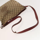 GUCCI GG Canvas GG Supreme Shoulder Bag PVC Canvas 2 Set Beige Black Auth bs26435-13