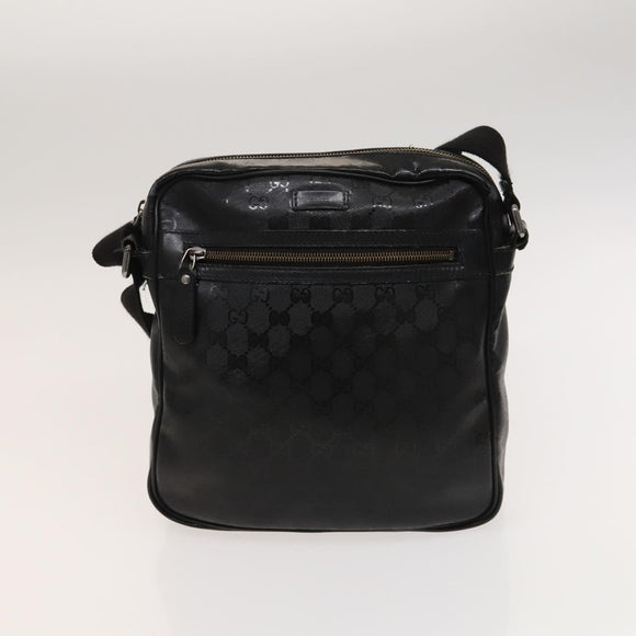 GUCCI GG Canvas GG Supreme Shoulder Bag PVC Canvas 2 Set Beige Black Auth bs26435