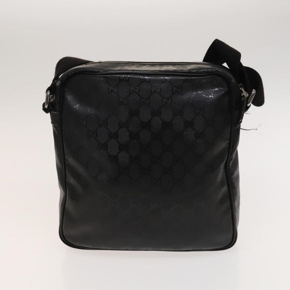 GUCCI GG Canvas GG Supreme Shoulder Bag PVC Canvas 2 Set Beige Black Auth bs26435