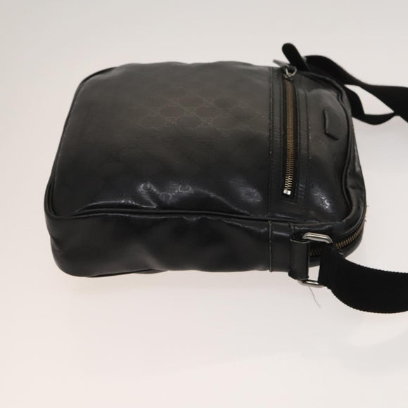 GUCCI GG Canvas GG Supreme Shoulder Bag PVC Canvas 2 Set Beige Black Auth bs26435