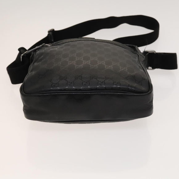 GUCCI GG Canvas GG Supreme Shoulder Bag PVC Canvas 2 Set Beige Black Auth bs26435