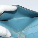 HERMES Bean Long Wallet Leather Blue Auth bs26436-17