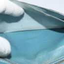HERMES Bean Long Wallet Leather Blue Auth bs26436-11