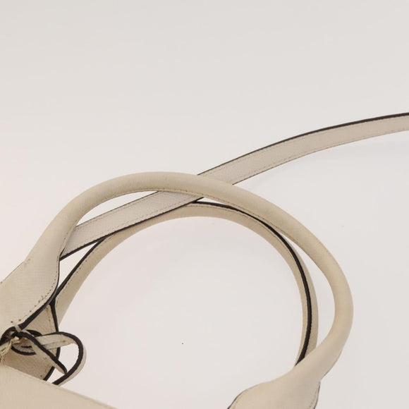 Coach Signature Bag Leather Canvas 4Set Ivory Brown beige Auth bs26438