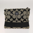 Coach Signature Bag Leather Canvas 4Set Ivory Brown beige Auth bs26438-24