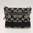 Coach Signature Bag Leather Canvas 4Set Ivory Brown beige Auth bs26438-25