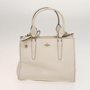 Coach Signature Bag Leather Canvas 4Set Ivory Brown beige Auth bs26438-9