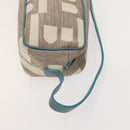 BALLY Hand Bag Canvas 2Set Beige Blue yellow Auth bs26441-12