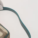 BALLY Hand Bag Canvas 2Set Beige Blue yellow Auth bs26441-14