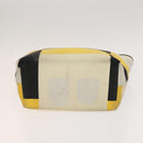 BALLY Hand Bag Canvas 2Set Beige Blue yellow Auth bs26441-7