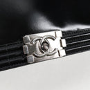CHANEL Chain Boy Chanel Shoulder Bag Leather Black Silver CC Auth bs26444A-14