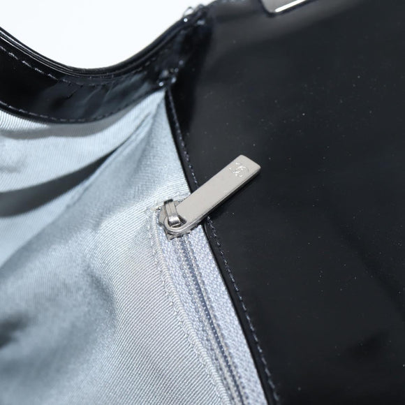 CHANEL Chain Boy Chanel Shoulder Bag Leather Black Silver CC Auth bs26444A