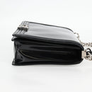 CHANEL Chain Boy Chanel Shoulder Bag Leather Black Silver CC Auth bs26444A-5