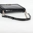 CHANEL Chain Boy Chanel Shoulder Bag Leather Black Silver CC Auth bs26444A-7